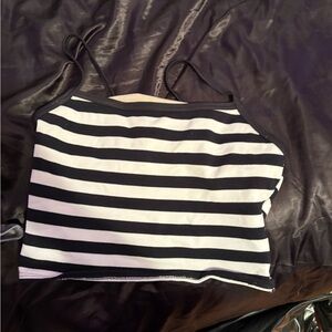 Padded Striped Tank Top